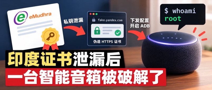 印度证书泄漏后，一台智能音箱被破解了：伪造 HTTPS 证书、开启 ADB，取得 root 权限