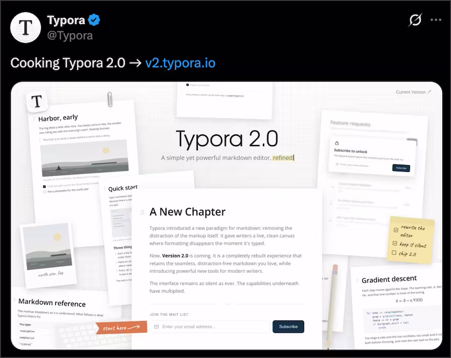 Typora 2.0 来了?老用户需要重新付费吗?新版本有哪些变化? 2 Typora 2.0 来了?老用户需要重新付费吗?新版本有哪些变化? 2