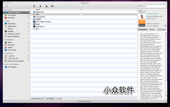 AppFresh - 程序更新检查[Mac] - 小众软件