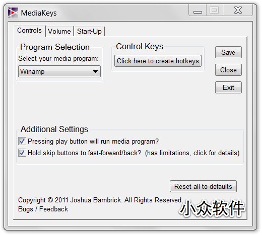 MediaKeys - 为普通键盘添加媒体控制键 - 小众软件