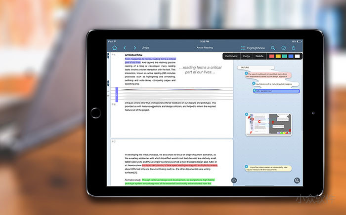 LiquidText - iPad 上的文档阅读与标记应用 - 小众软件
