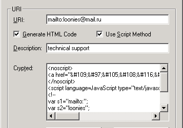 URI Crypter - 电子邮件地址隐藏器 32